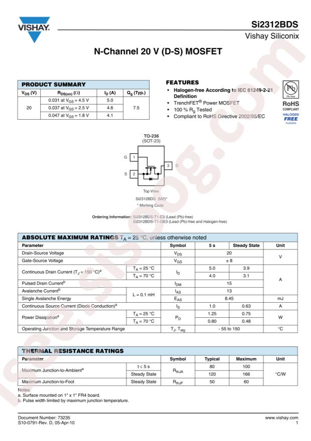 SI2312BDS-T1-GE3