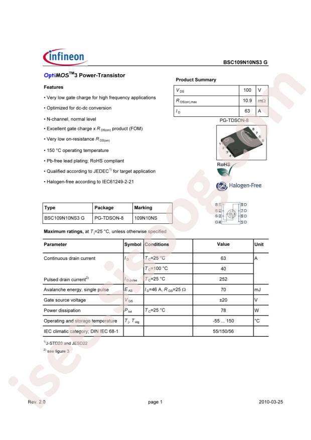 BSC109N10NS3G