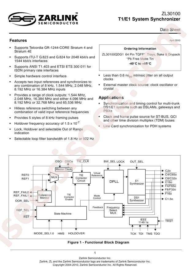 ZL30100QDG1