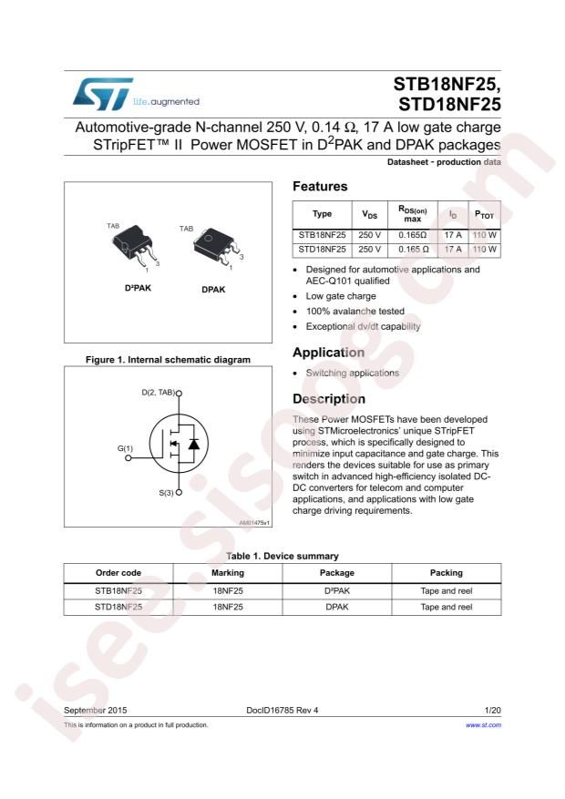 STB18NF25