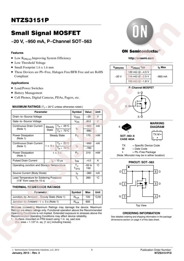 NTZS3151PT1G