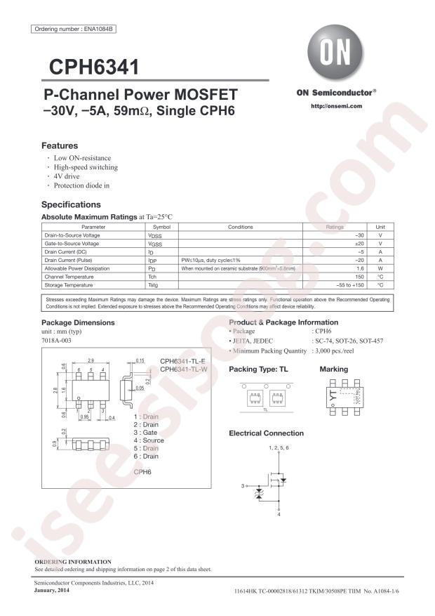 CPH6341-TL-W