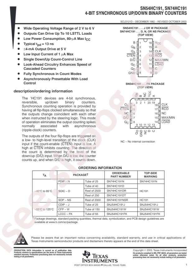 SN74HC191DR