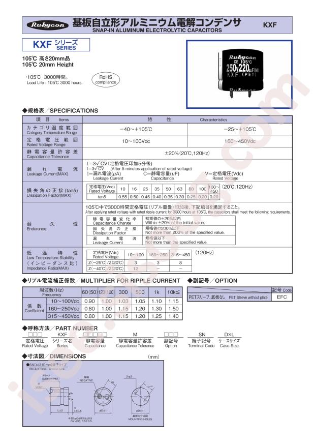 400KXF47MEFCSN20X20