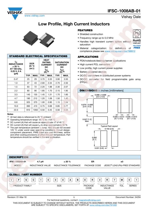 IFSC1008ABER1R0M01