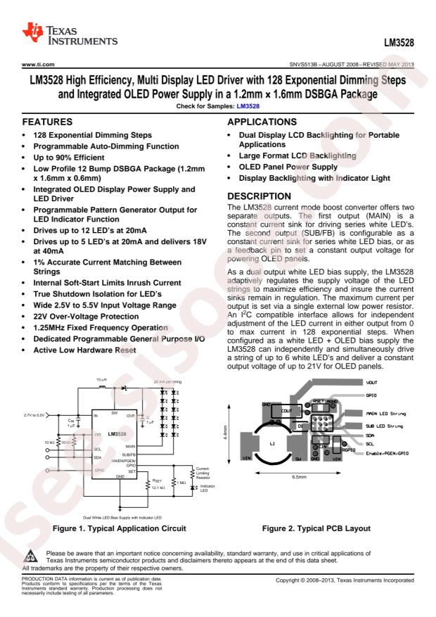 LM3528TME/NOPB