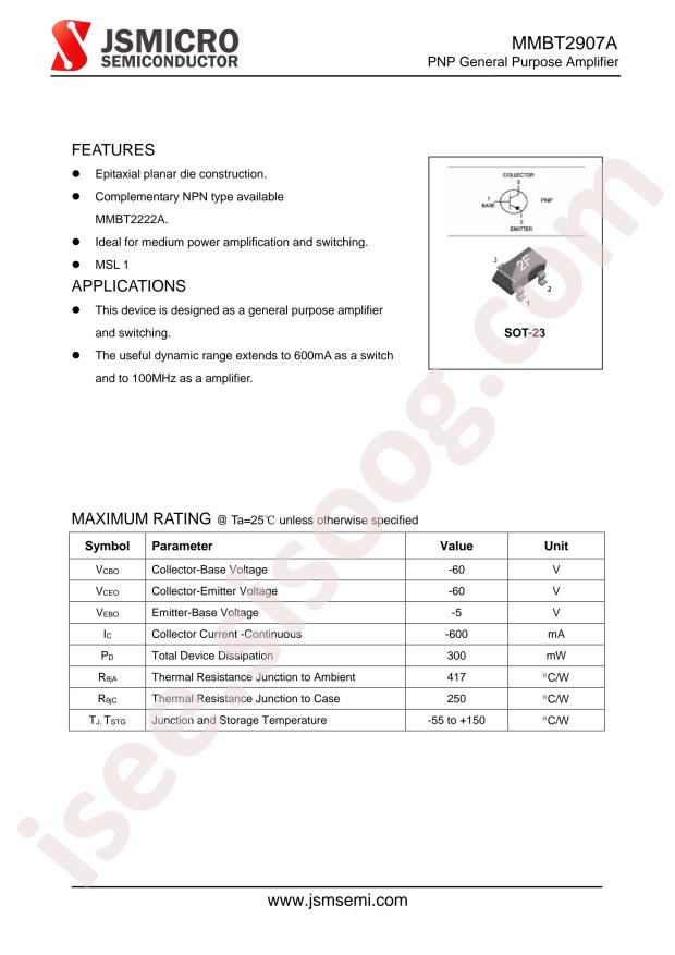 JSMSEMI MMBT2907A
