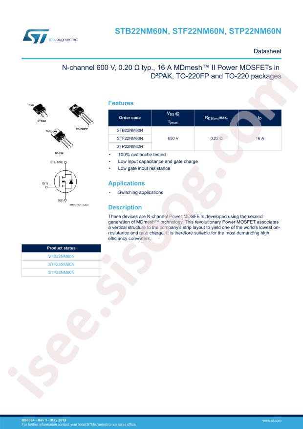 STP22NM60N