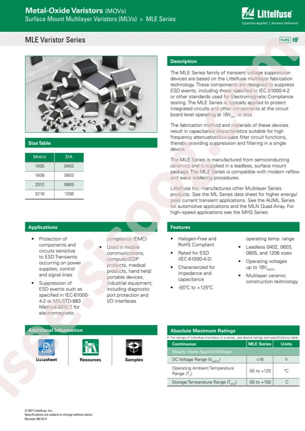 V18MLE0603LNH