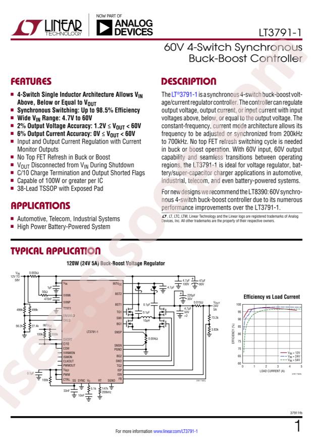 LT3791EFE-1#TRPBF