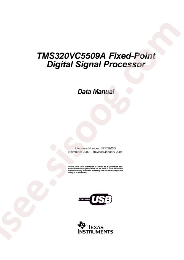 TMS320VC5509AZHH