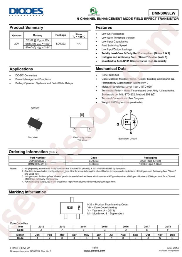 DMN3065LW-7