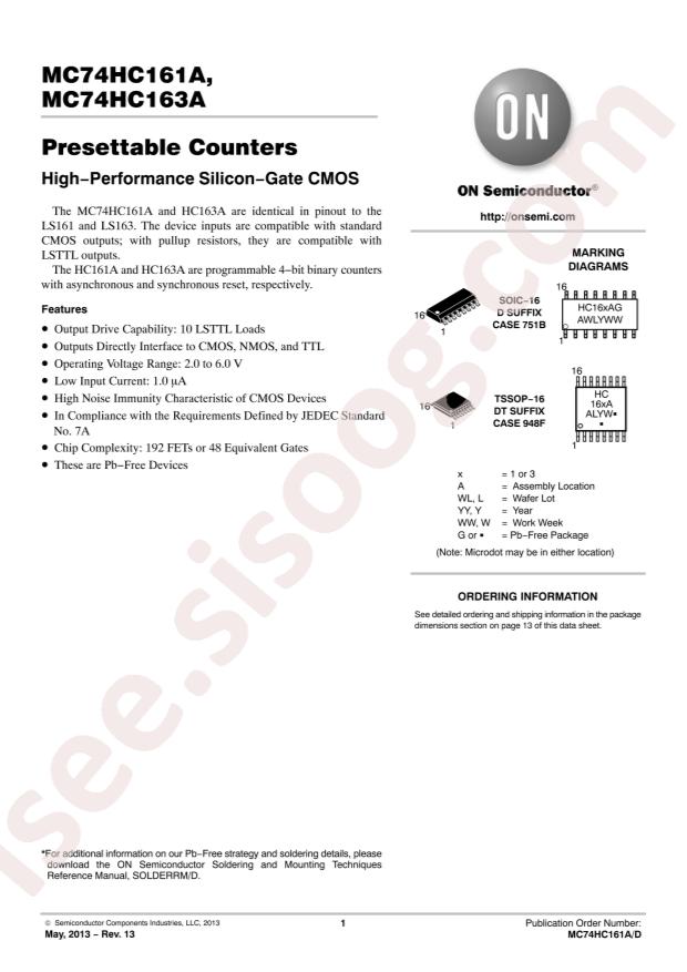 MC74HC161ADG