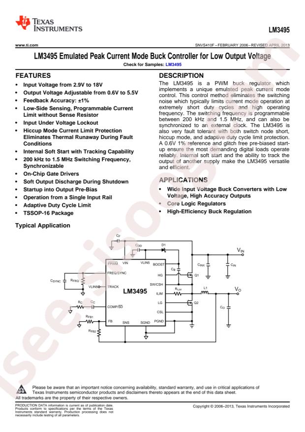 LM3495MTCX/NOPB
