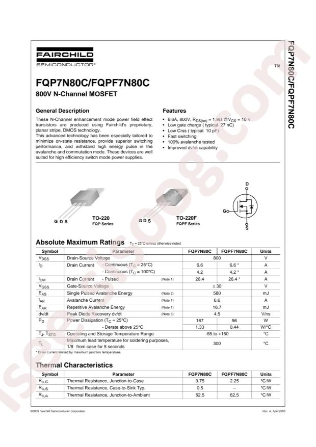 FQP7N80C