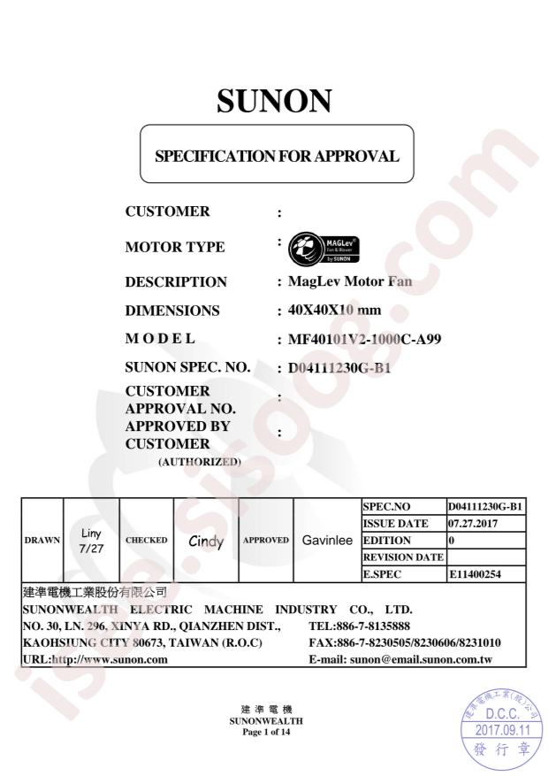 MF40101V2-1000C-A99