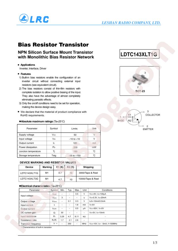 LDTC143XLT1G