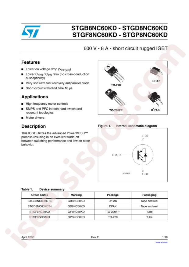 STGD8NC60KDT4