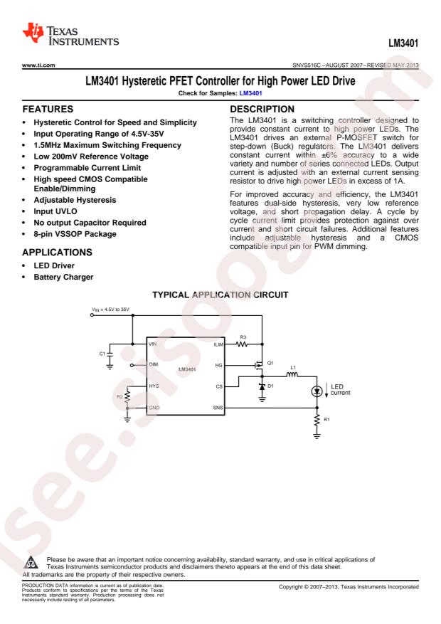 LM3401MM/NOPB