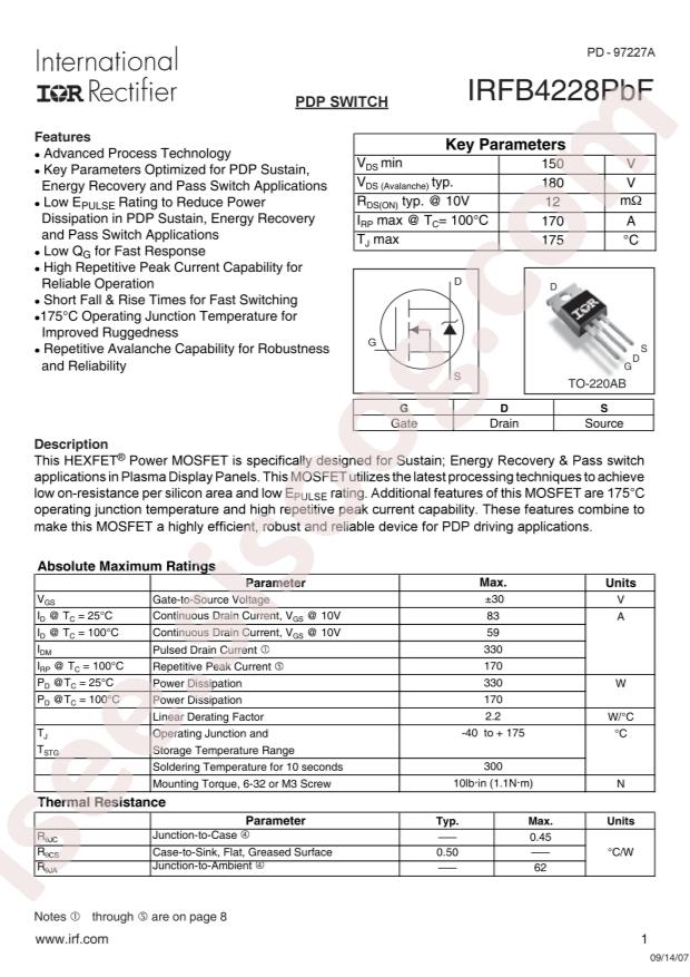 IRFB4228PBF