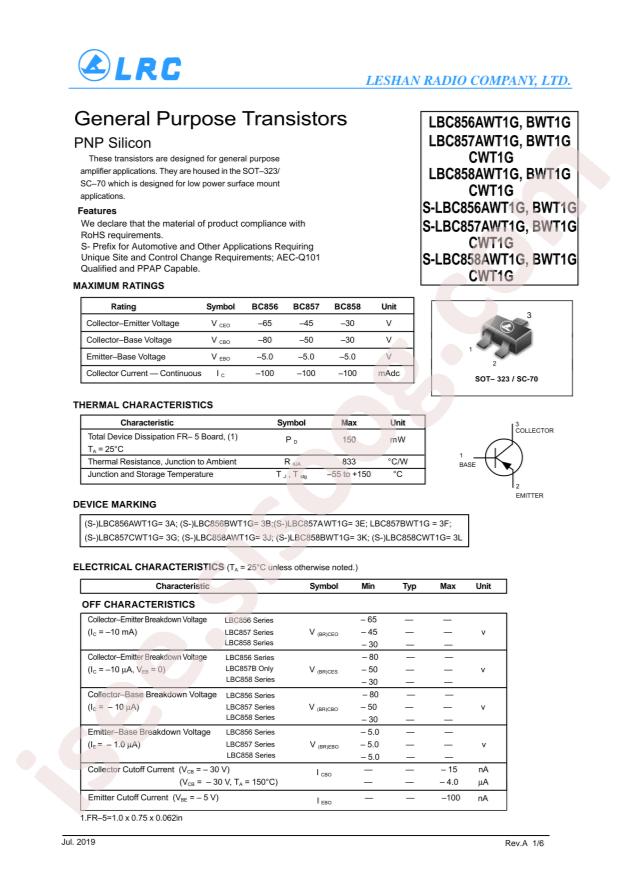LBC856BWT1G