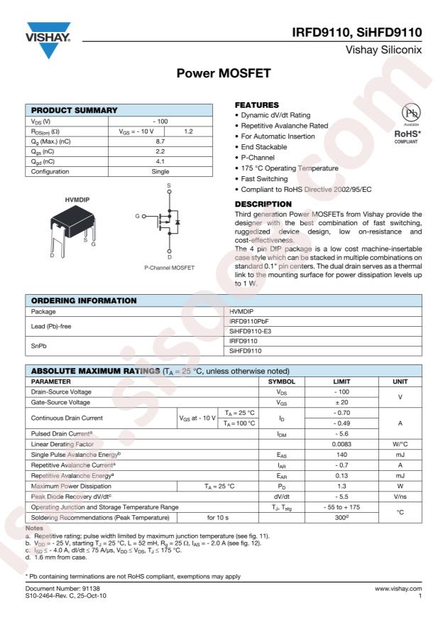 IRFD9110PBF