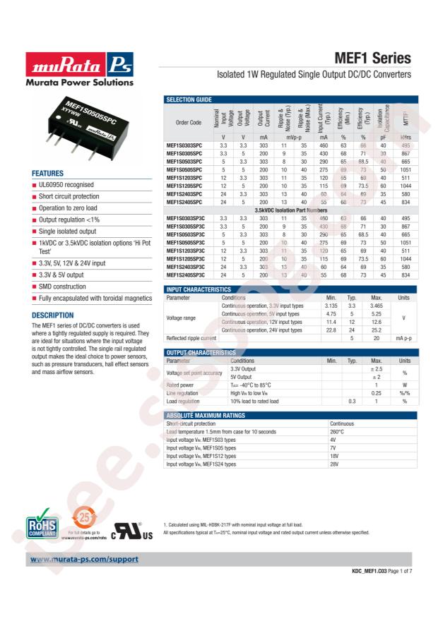 muRata MEF1S2403SP3C
