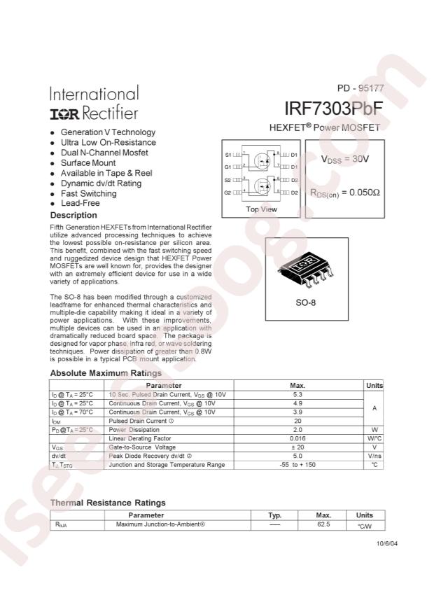 IRF7303TRPBF