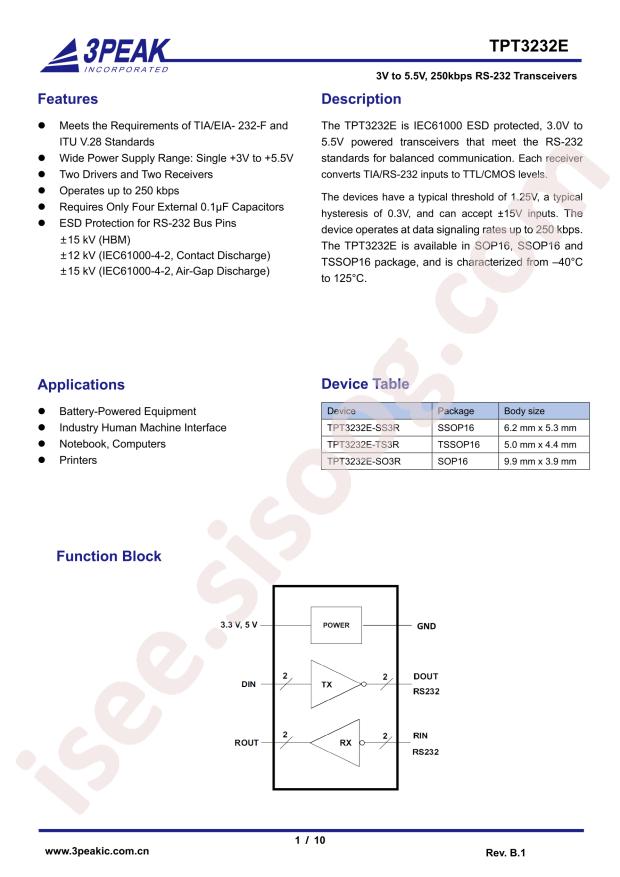 3PEAK TPT3232E-SO3R