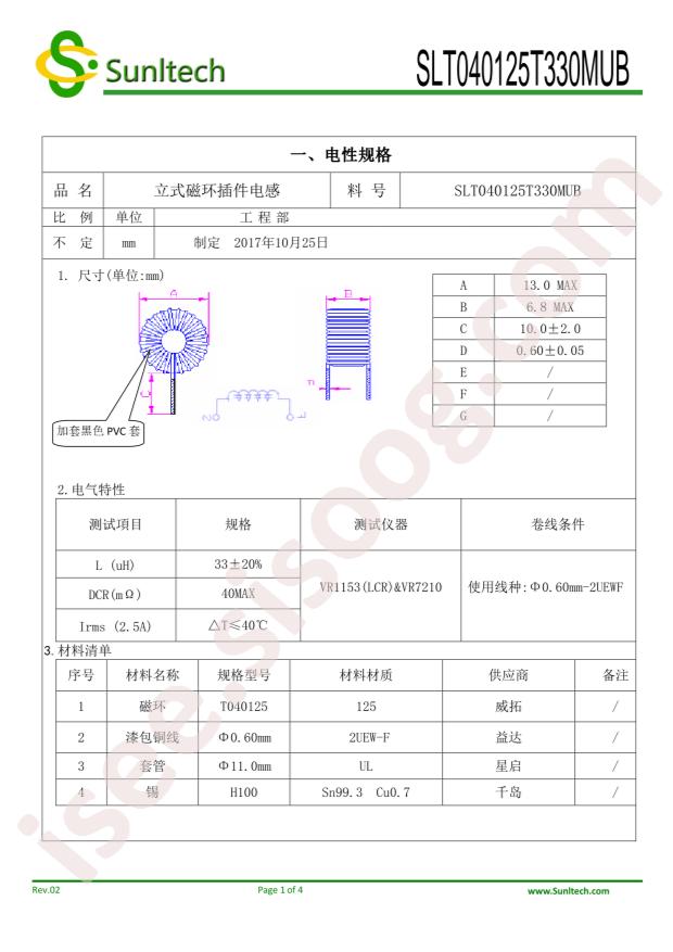 SLT040125T330MUB