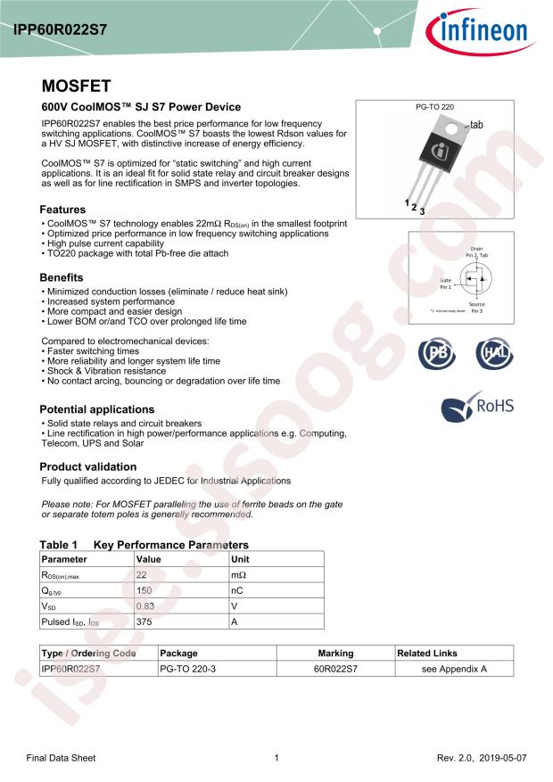 IPP60R022S7