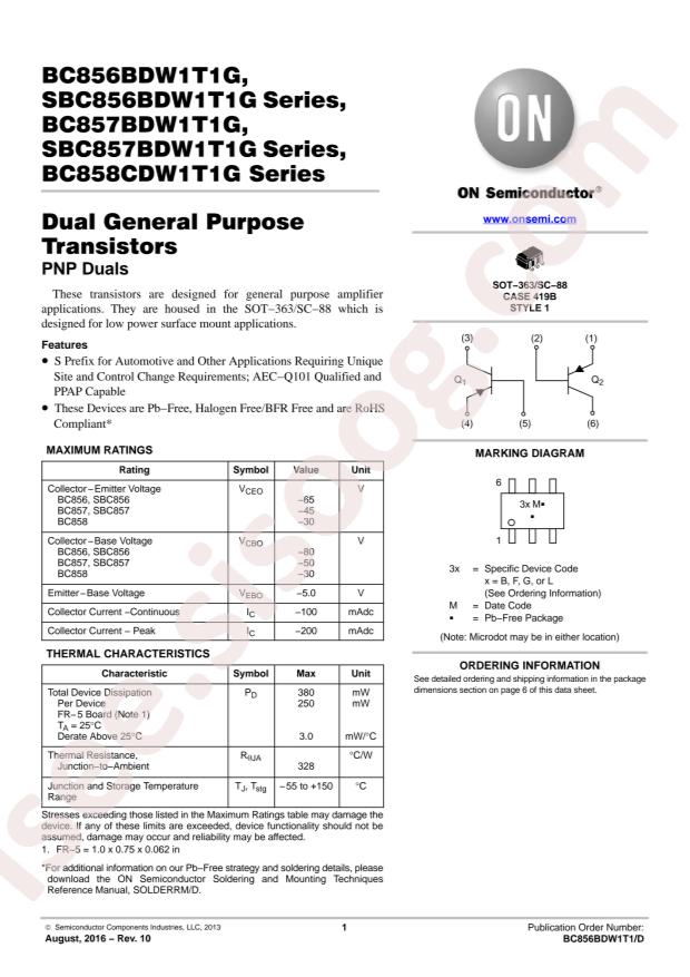 SBC856BDW1T1G
