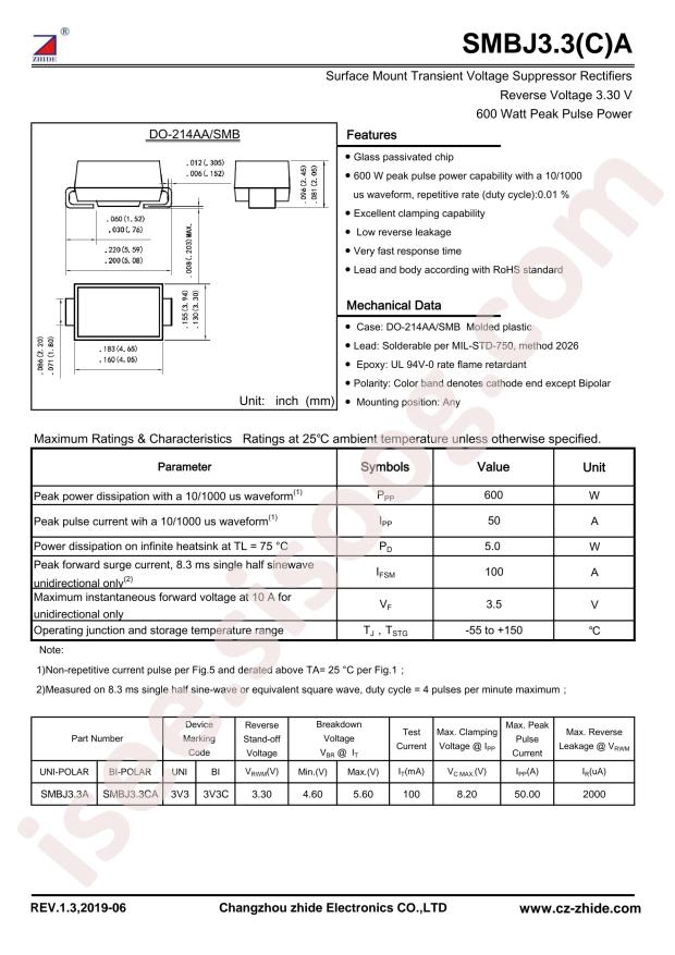 SMBJ3.3CA
