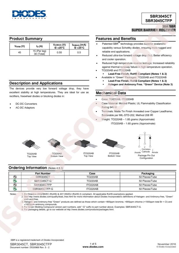 SBR3045CT-G