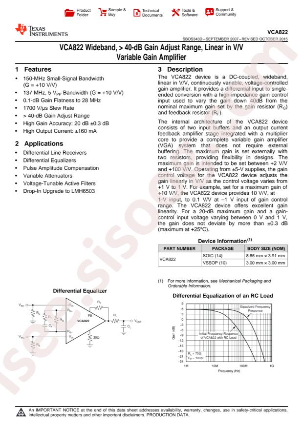 VCA822IDGST