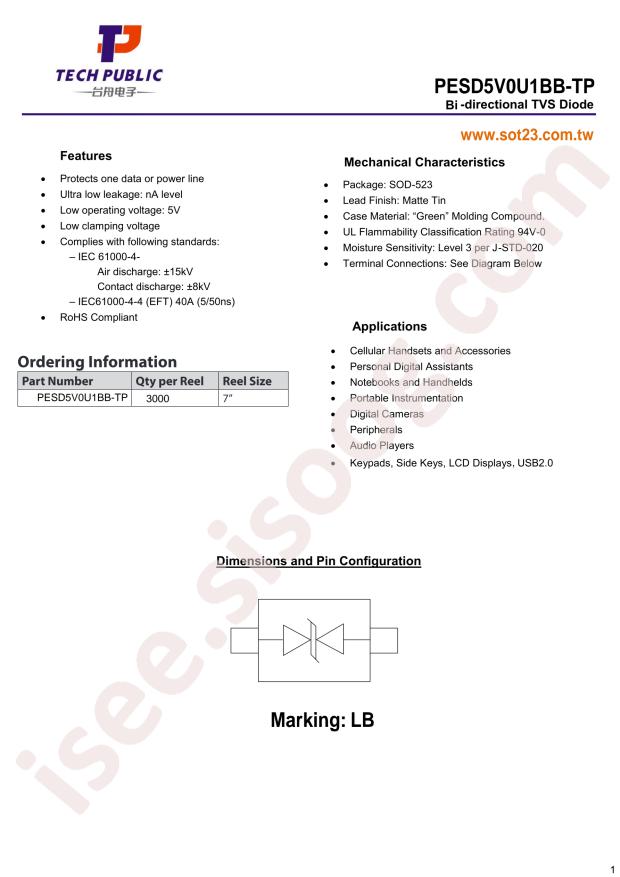 PESD5V0U1BB-TP