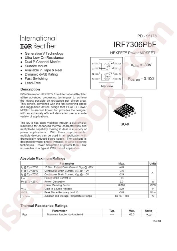 IRF7306TRPBF