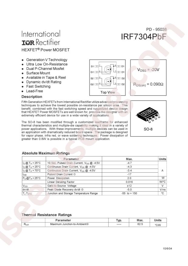 IRF7304TRPBF