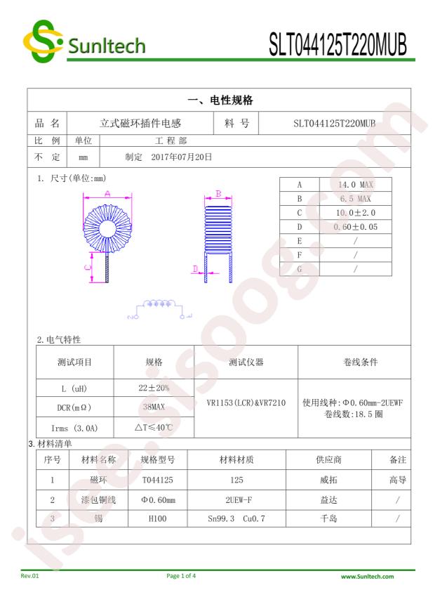 SLT044125T220MUB
