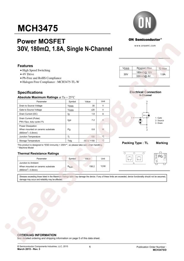 MCH3475-TL-E