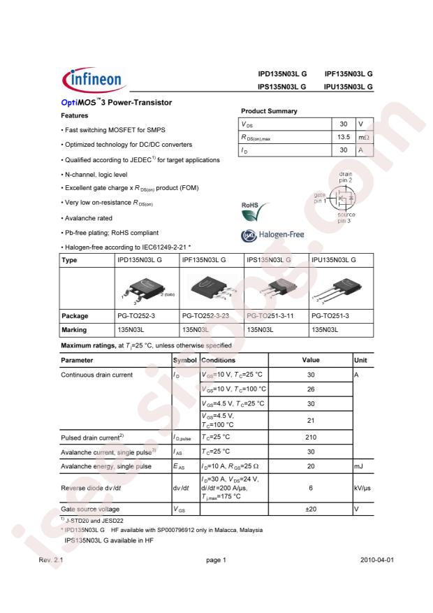 IPD135N03LG