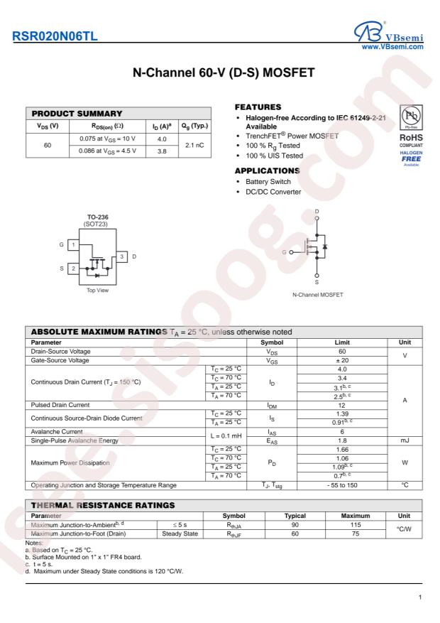 RSR020N06TL-VB