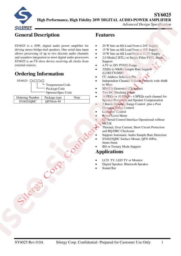 SY6025QHC