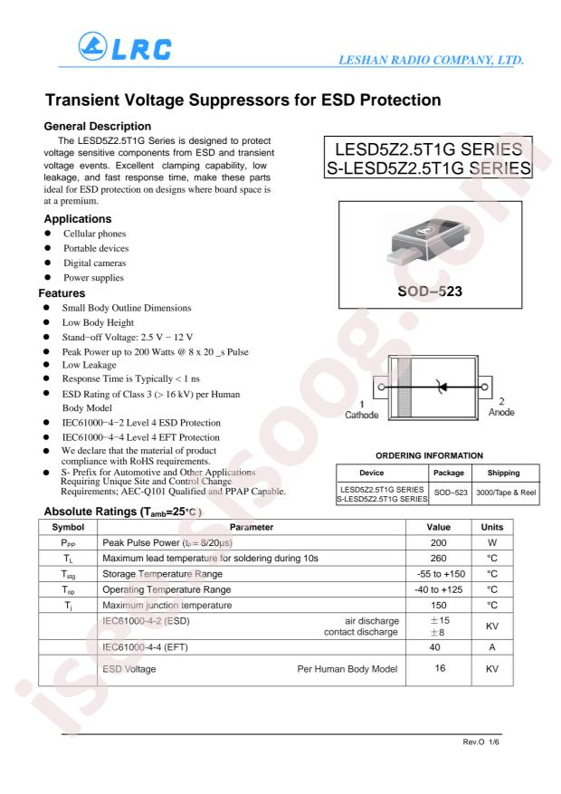 LESD5Z7.0T1G