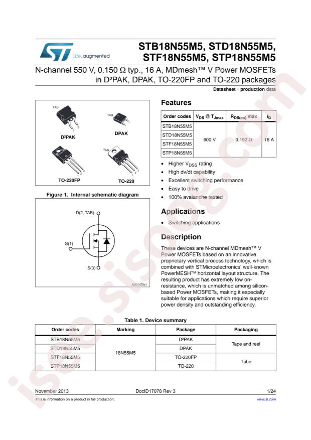 STD18N55M5
