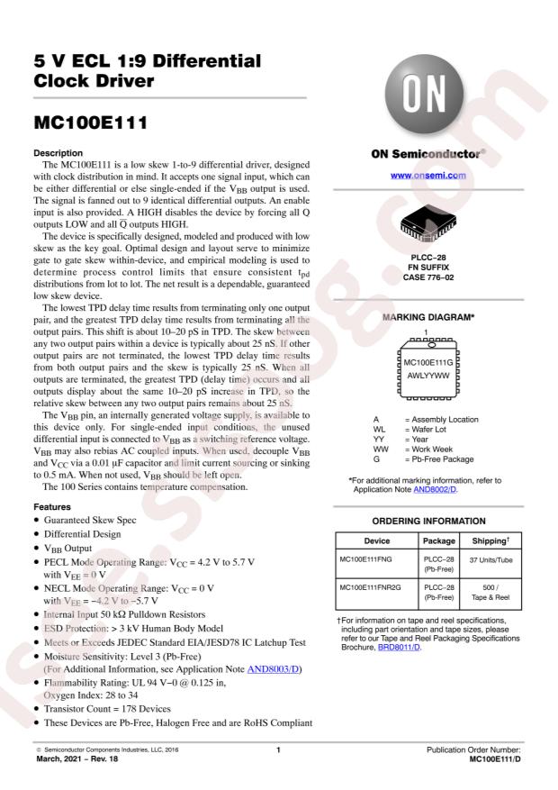 MC100E111FNR2G