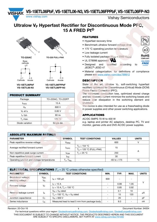 VS-15ETL06PBF