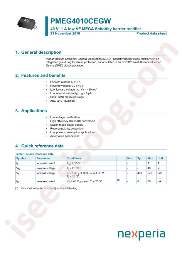 NXP PMEG4010ESBC314