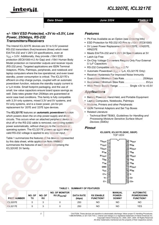 ICL3207ECBZ-T