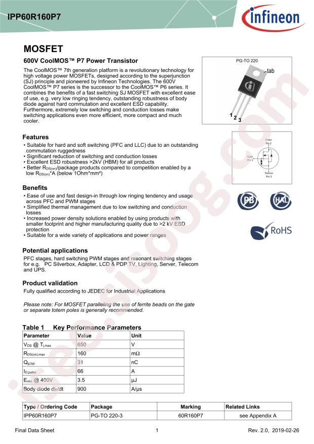 IPP60R160P7